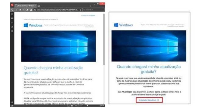 Nueva campaña spam que utiliza Windows 10 como gancho