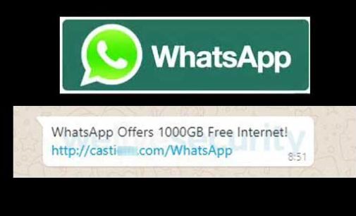 Engaño vía WhatsApp ofrece 1000 GB para navegar por Internet