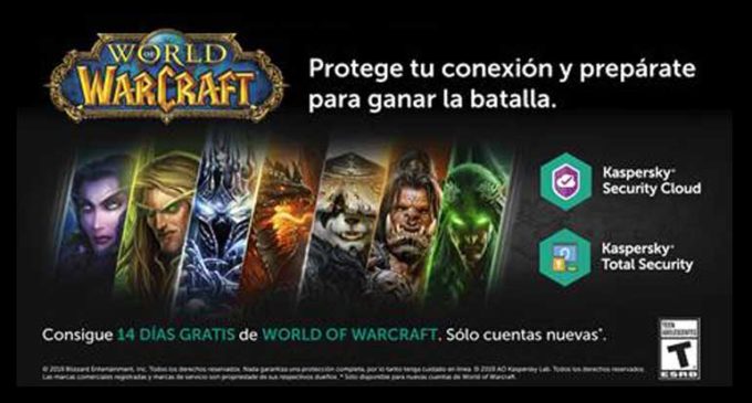 Kaspersky asegura a World of Warcraft﻿