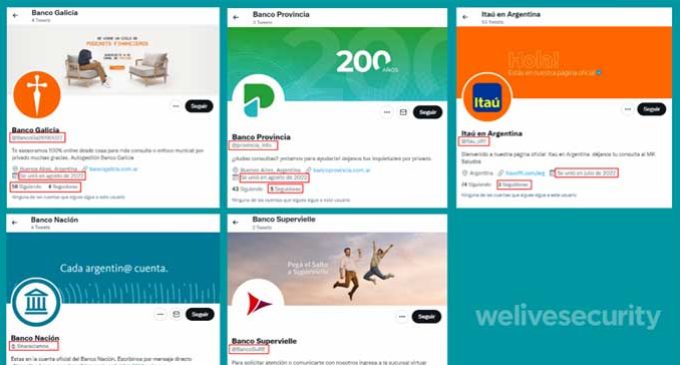 Perfiles falsos de bancos en Twitter: amenaza constante